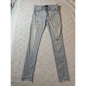 Abercrombie & Fitch Women's Harper Super Skinny Jeans Size 24/ 00 Light Blue